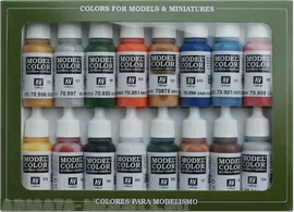Набор красок Vallejo серии Model Color - Folkstone Basics 70101 16 цв х 17 ml