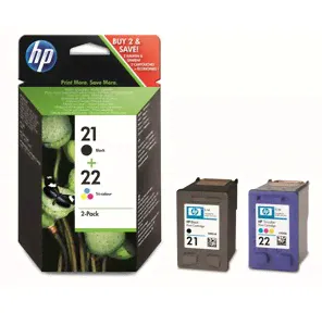 Чернильные картриджи HP 21/22 Black/Tri-color (черный/голубой/пурпурный/желтый), комбинированная упаковка-0