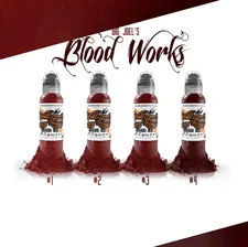 World Famous Big Joel's Blood Works Color Set, 4шт, 30мл (1Oz)