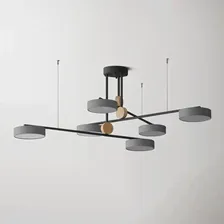 Люстра TECHNUM COLOR LED 6 плафонов. Цвет серый. technum-color-led-grey