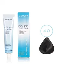 V-COLOR, Безаммиачная крем-краска для волос Color Mash 4.0 коричневый, 60 мл
