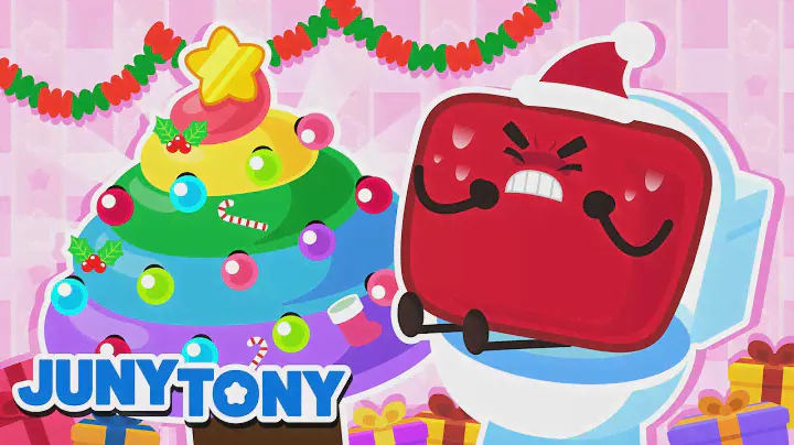 Marshmallows’ Colorful Christmas Poo | 🌈🎅🏼 Rainbow Poo Poo Song | Kids Holiday Songs | JunyTony